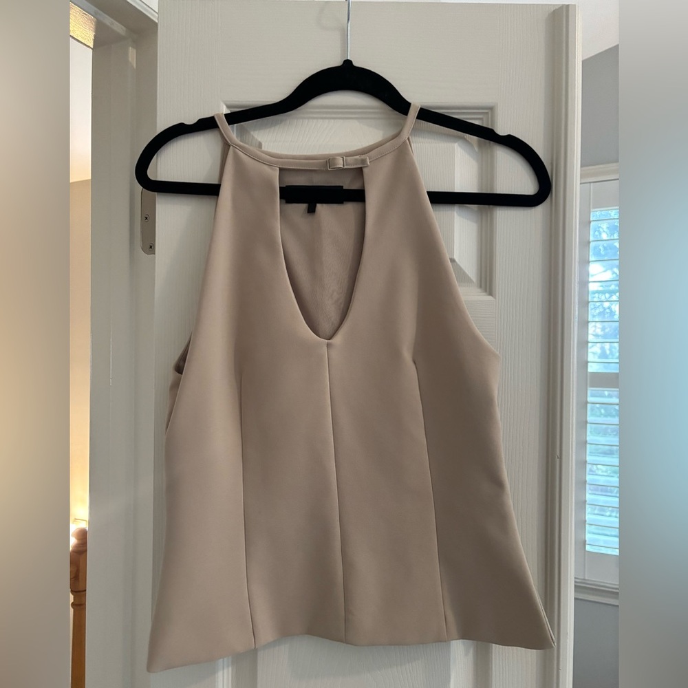 Zara Beige Sleeveless Top - Medium